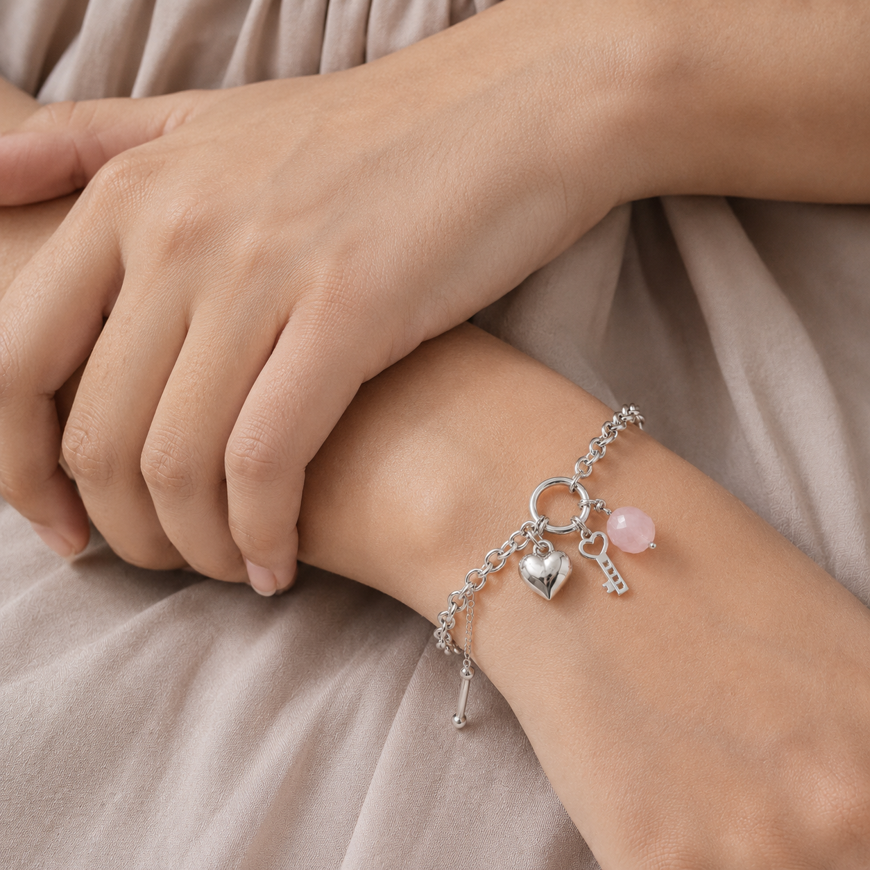 Rose Quartz Cuff