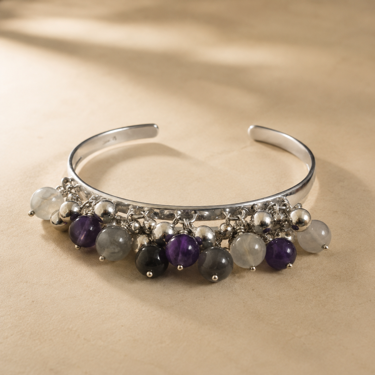 Amethyst Moon Bangle
