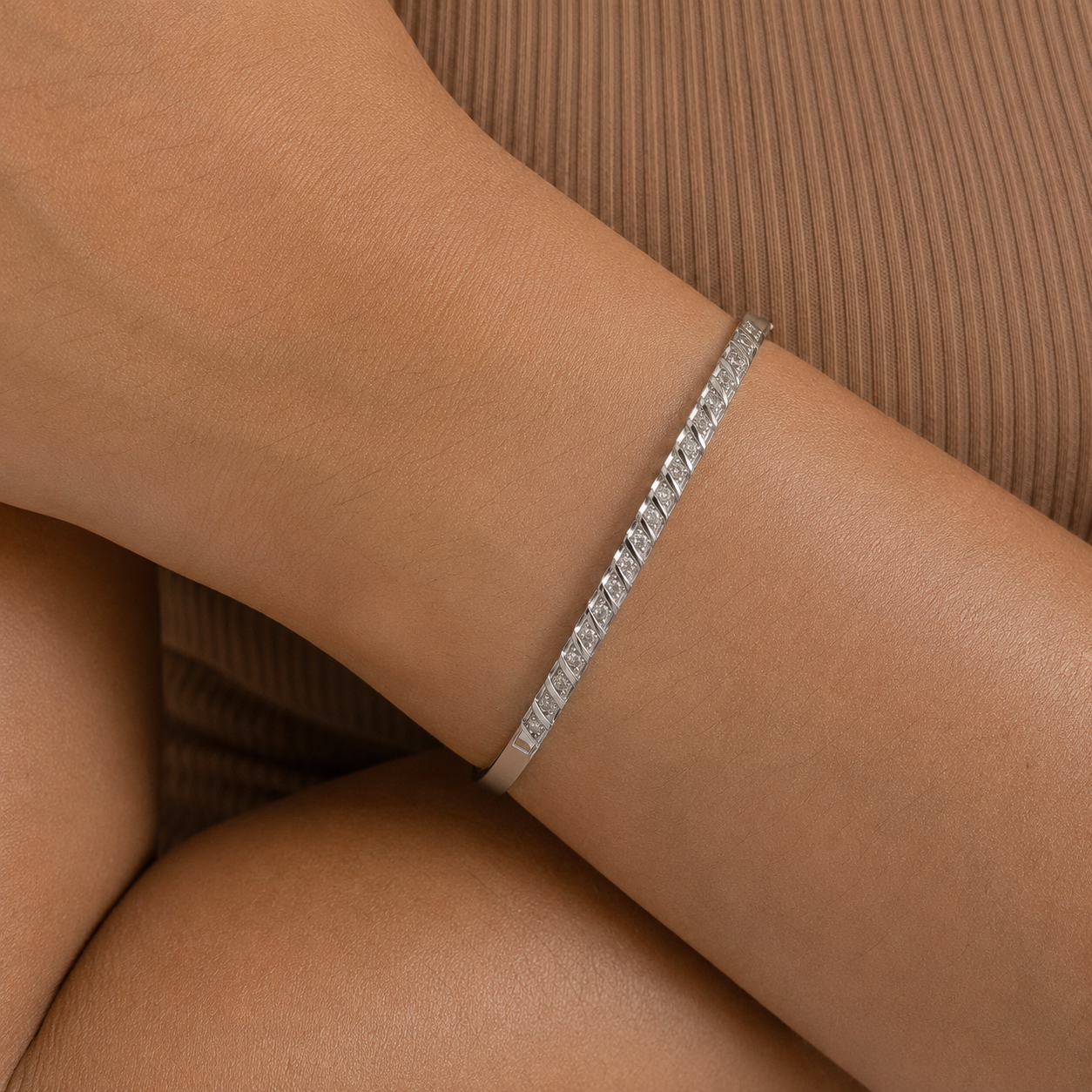 Crystal Crown Bangle