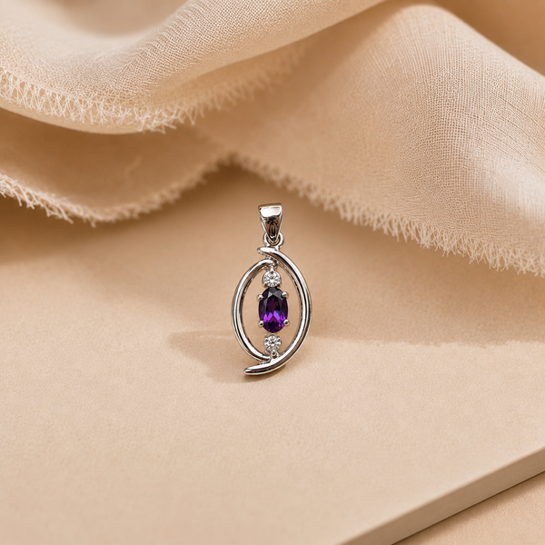 Amethyst Oval Charm