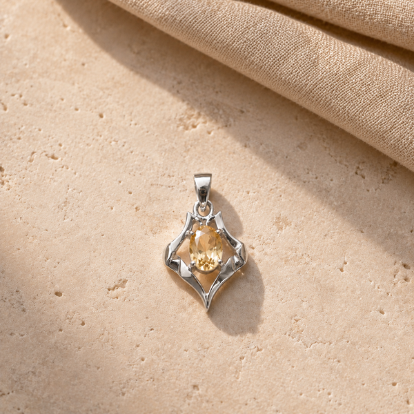 Citrine Oval Charm