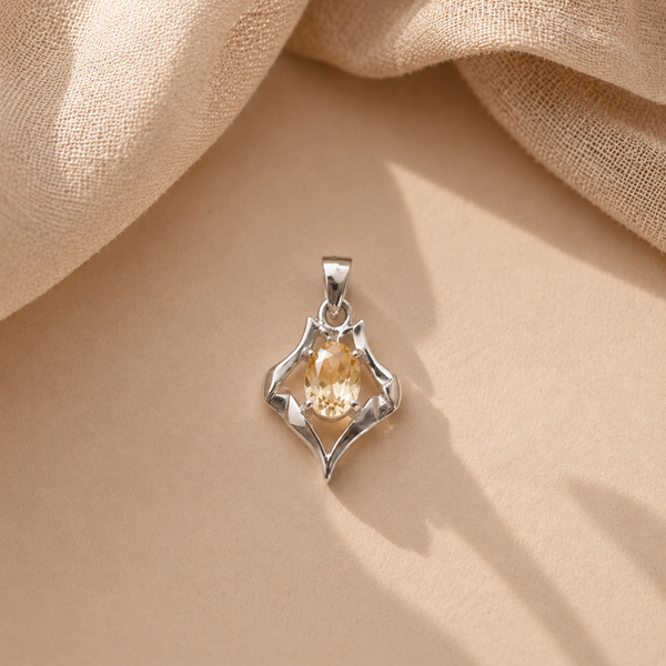 Citrine Oval Charm