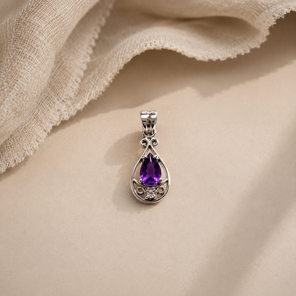 Amethyst Pear Charm