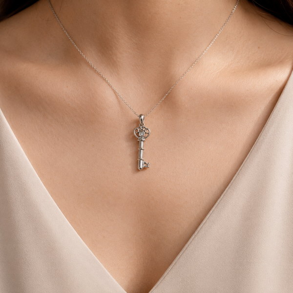 Feather CZ Charm