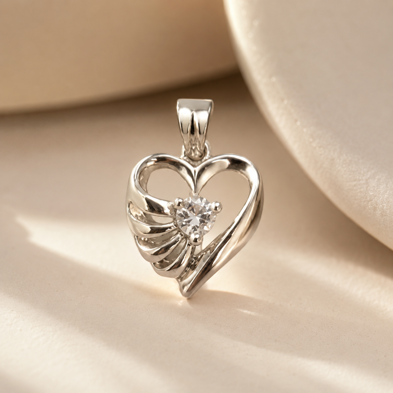 White CZ Drop Charm