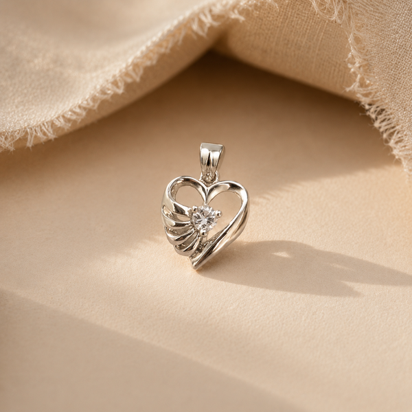 White CZ Drop Charm