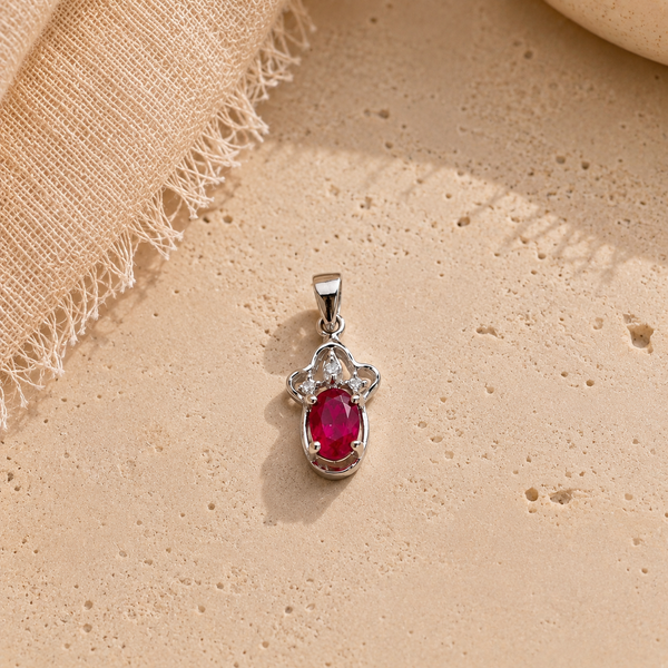 Ruby Oval Charm