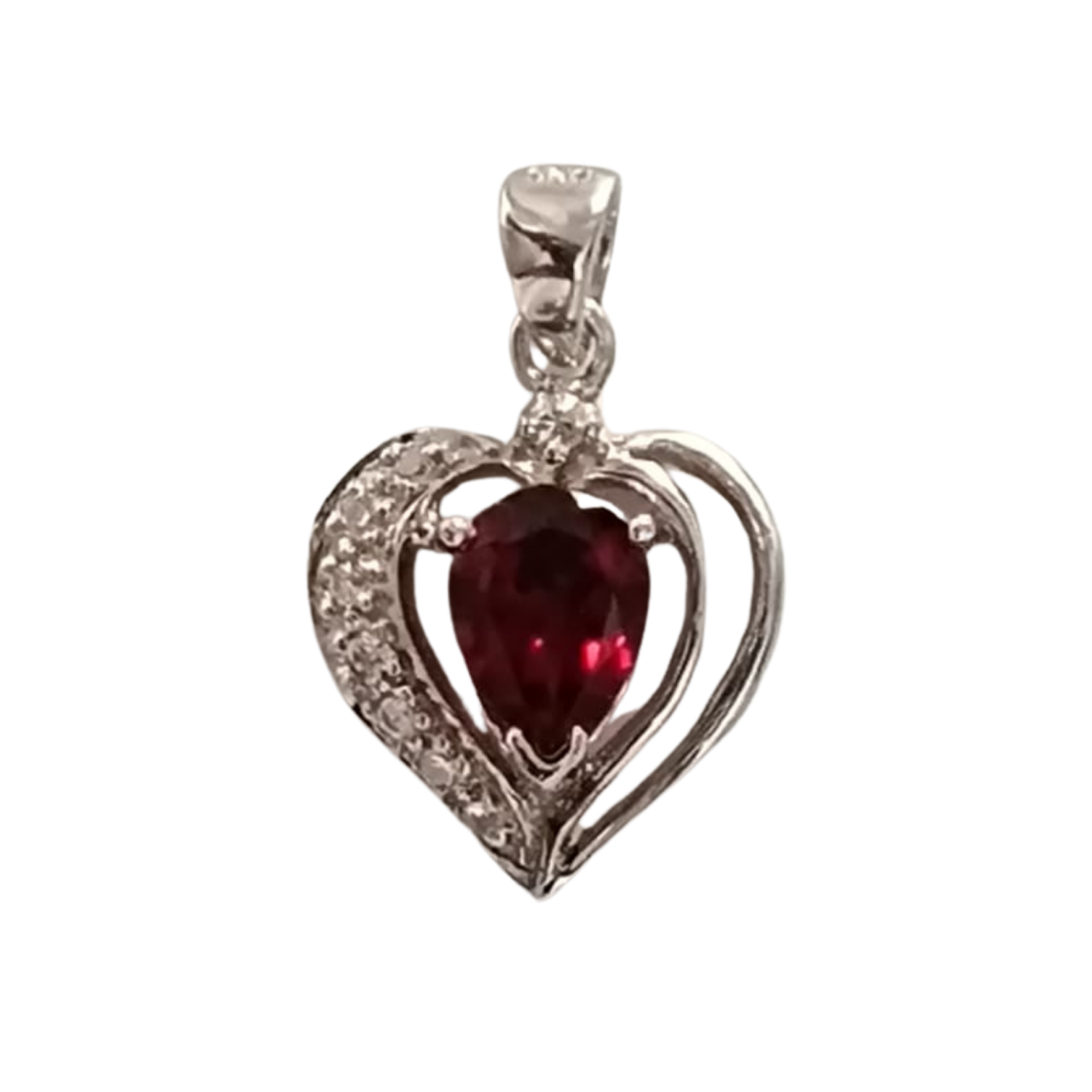 Garnet Pear Cluster Charm