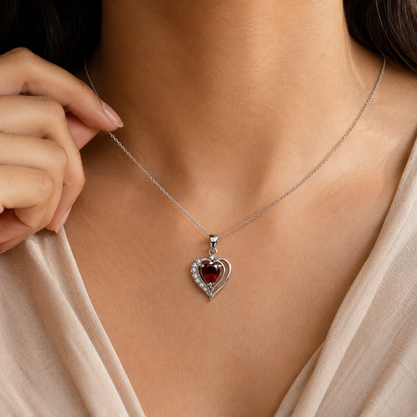 Garnet Pear Cluster Charm