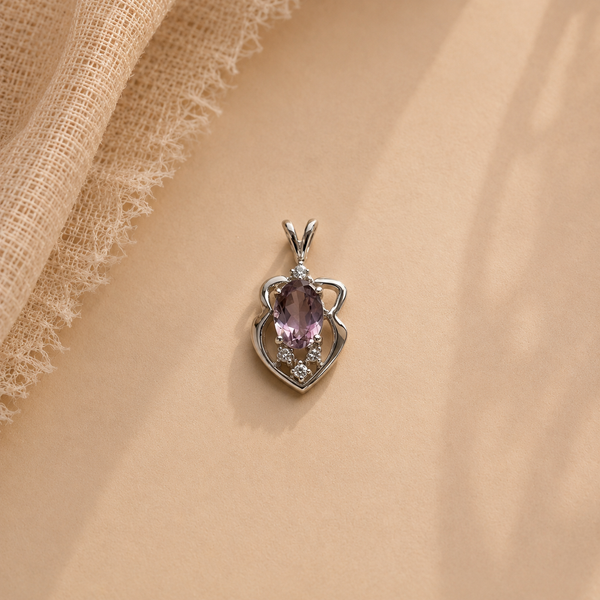 Amethyst Halo Charm