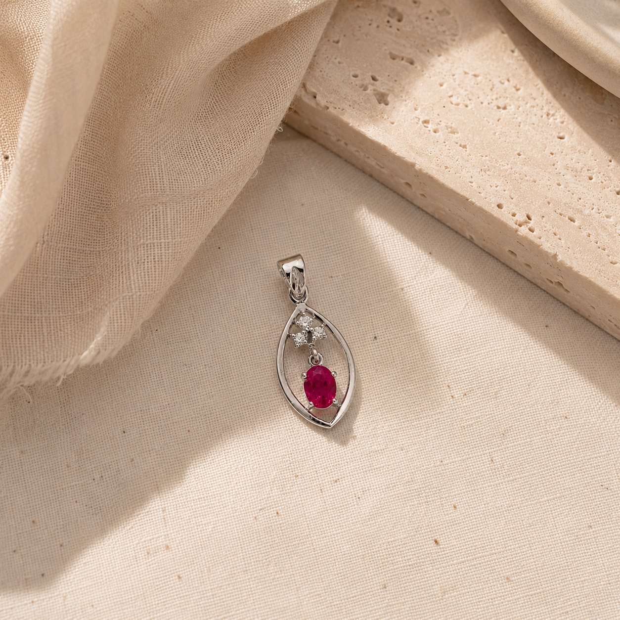 Pink Oval Charm