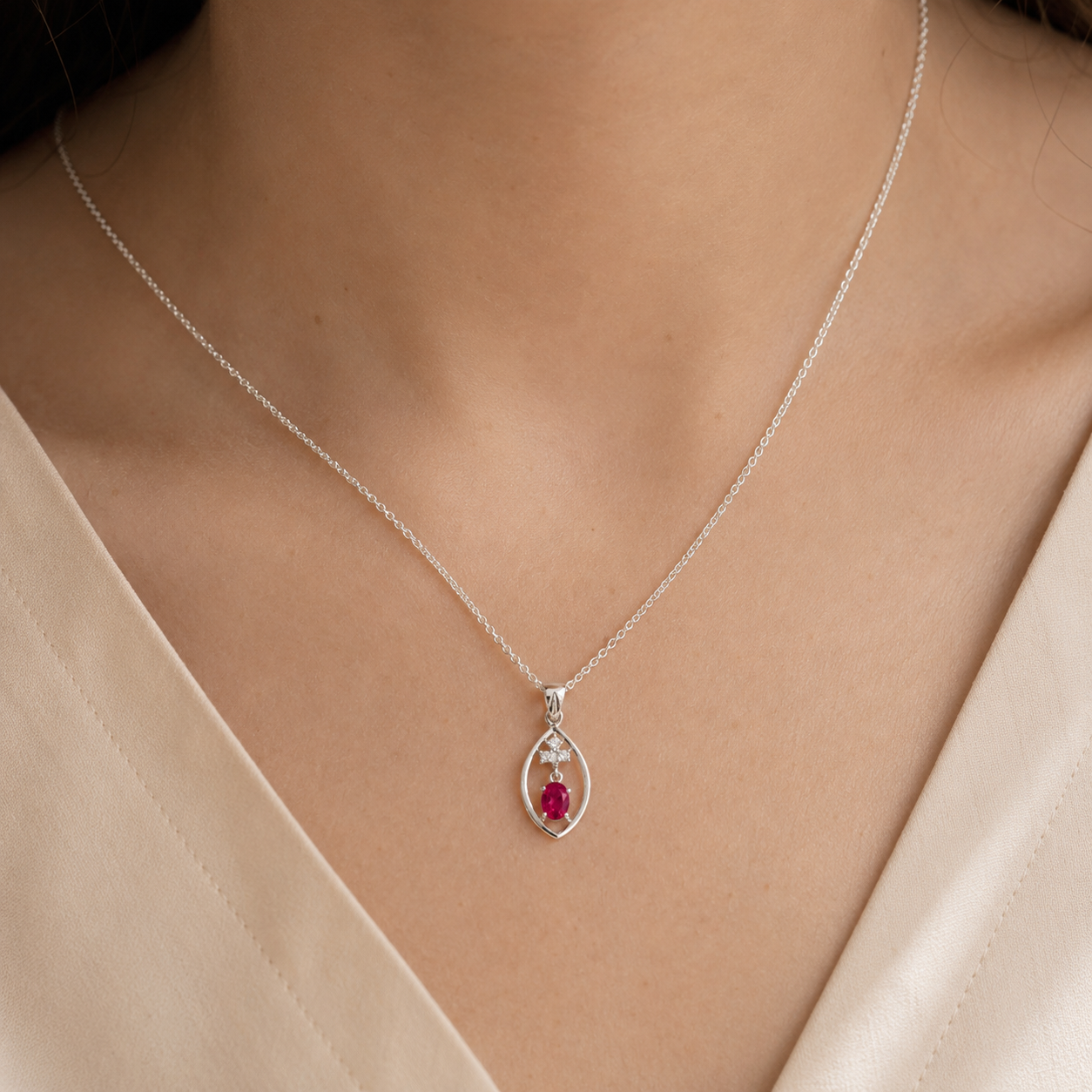 Pink Oval Charm