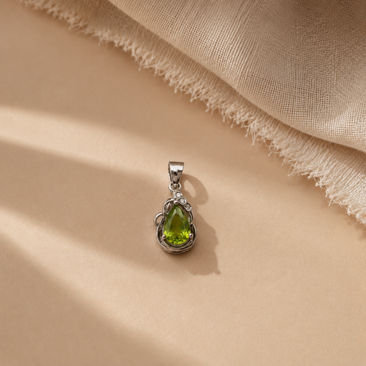 Peridot Pear Charm