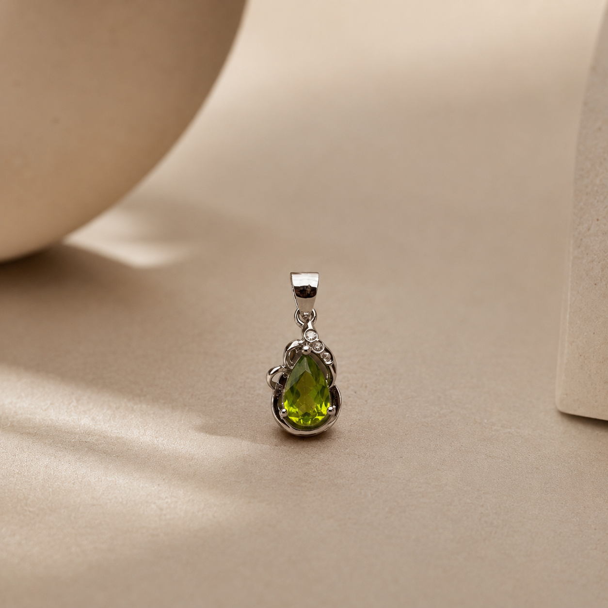 Peridot Pear Charm