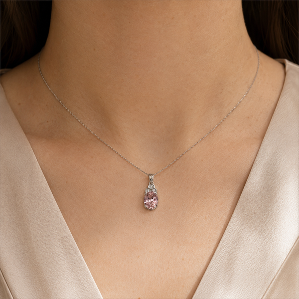 Rose Quartz Oval Charm