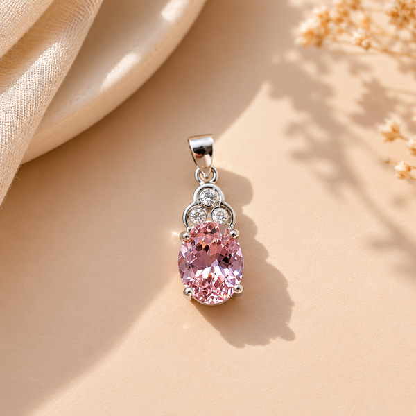 Rose Quartz Oval Charm