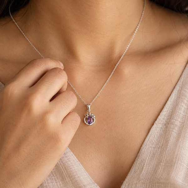 Amethyst Solitaire Charm