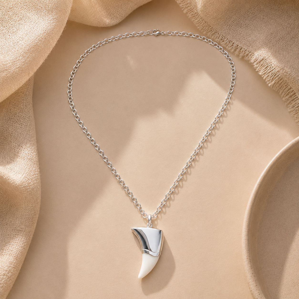 Bone Fang Pendant Necklace