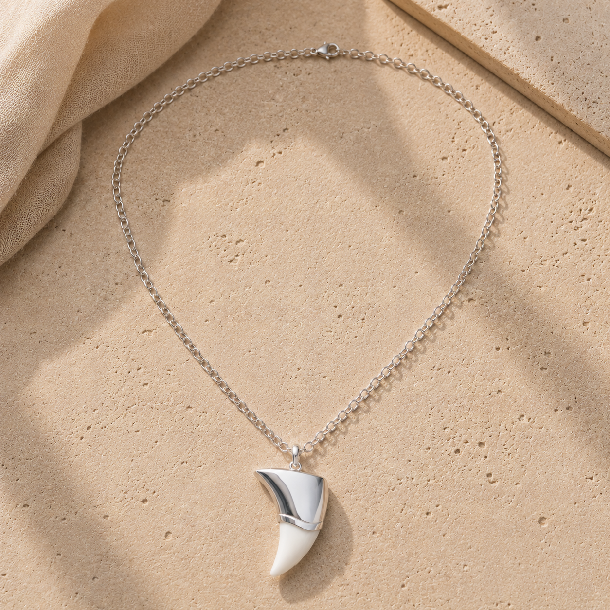 Bone Fang Pendant Necklace