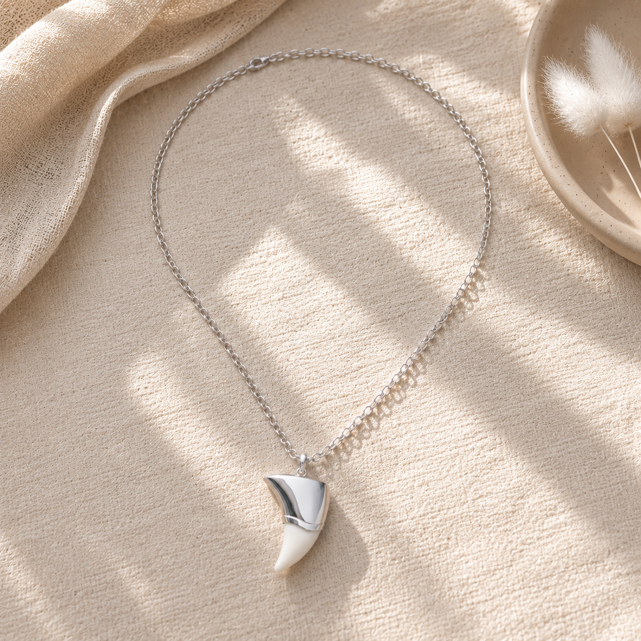Bone Fang Pendant Necklace