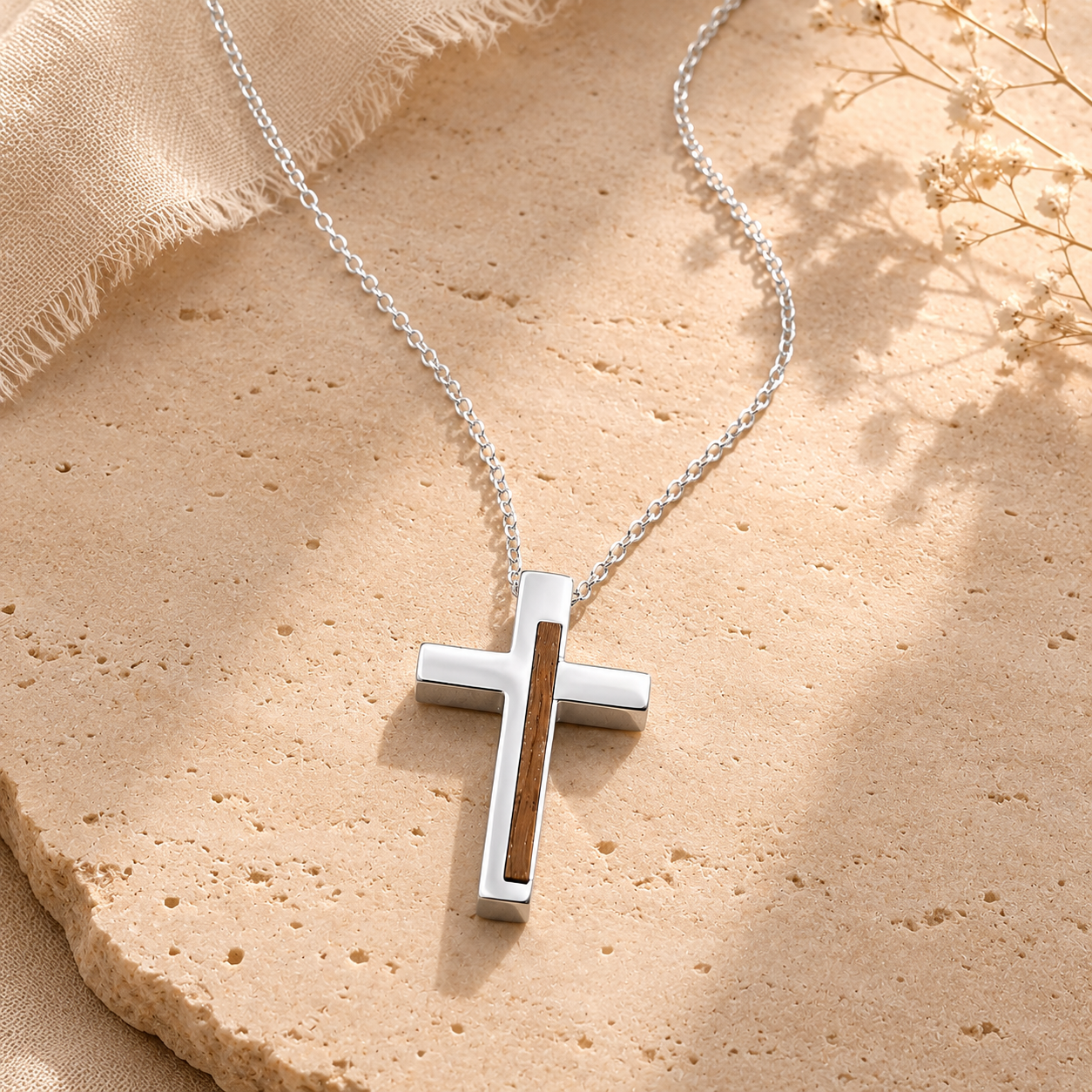 Teak Tablet Necklace