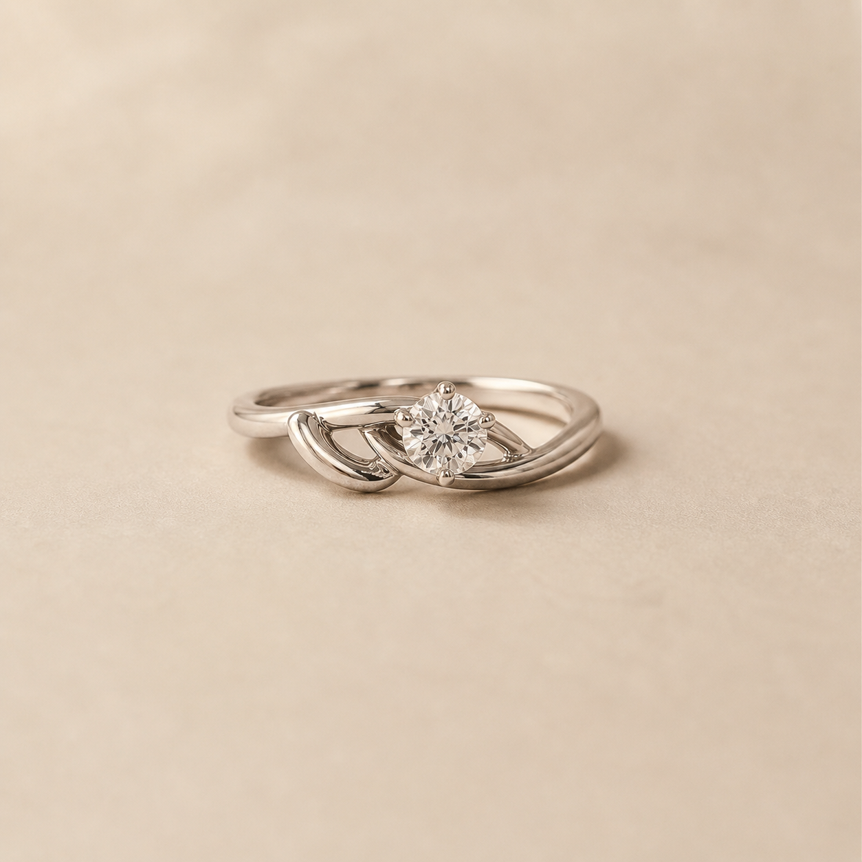 Eterna Twist Solitaire Ring