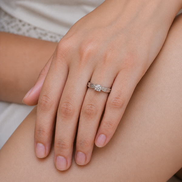 Astra Bloom Solitaire Ring