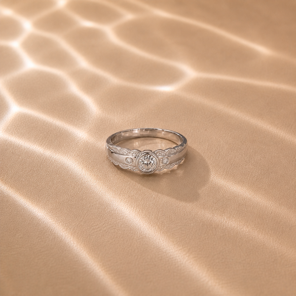 Celeste Halo Vintage Ring