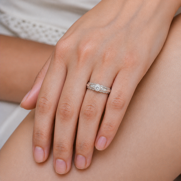 Celeste Halo Vintage Ring