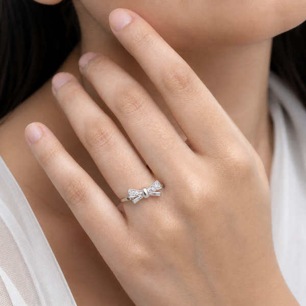Celeste Bow CZ Ring