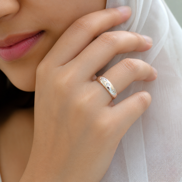 Luna Orbit CZ Band Ring