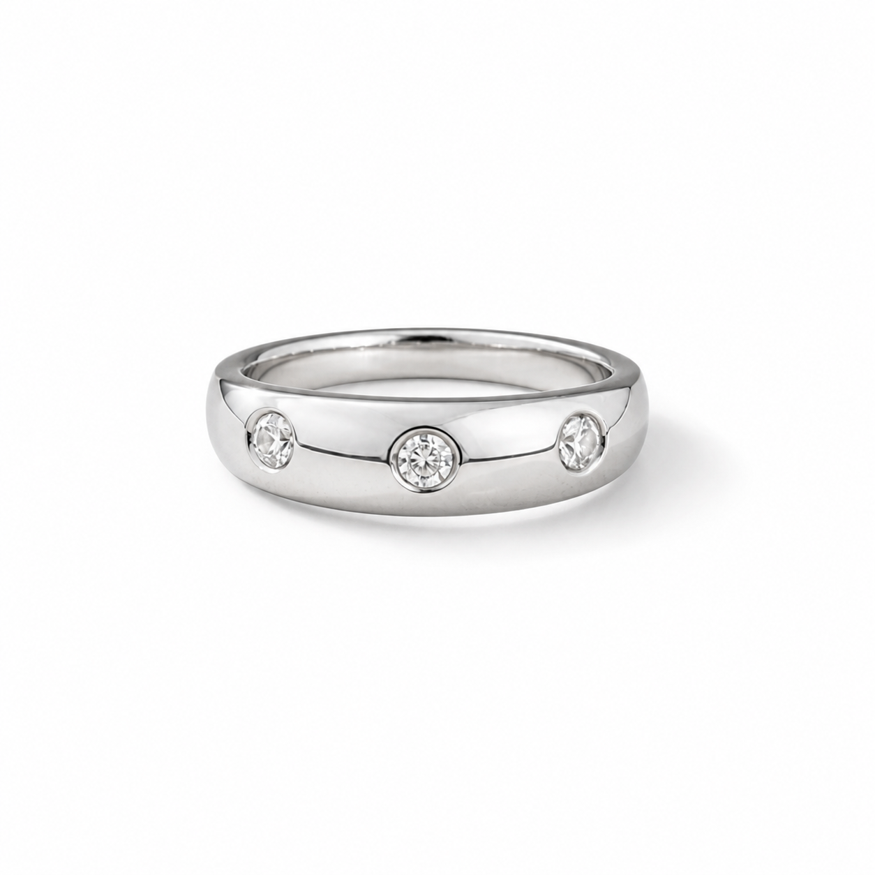 Luna Orbit CZ Band Ring