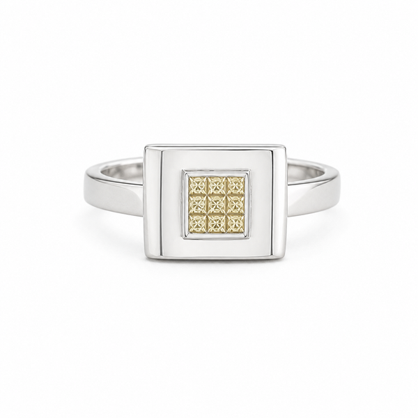Solene Square Halo Ring
