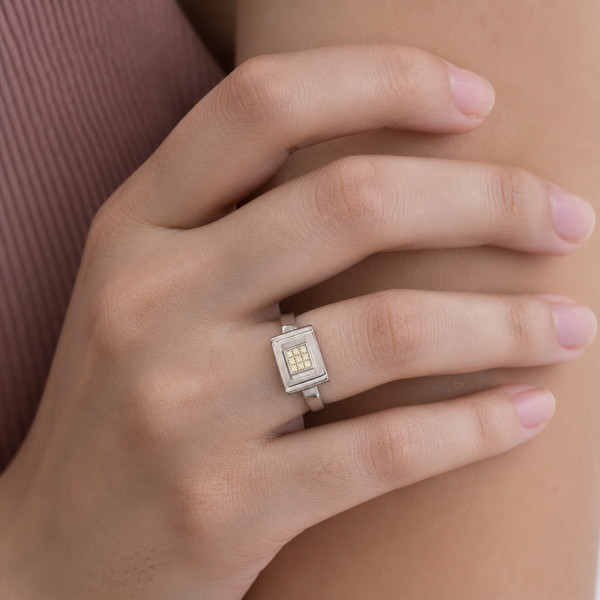 Solene Square Halo Ring