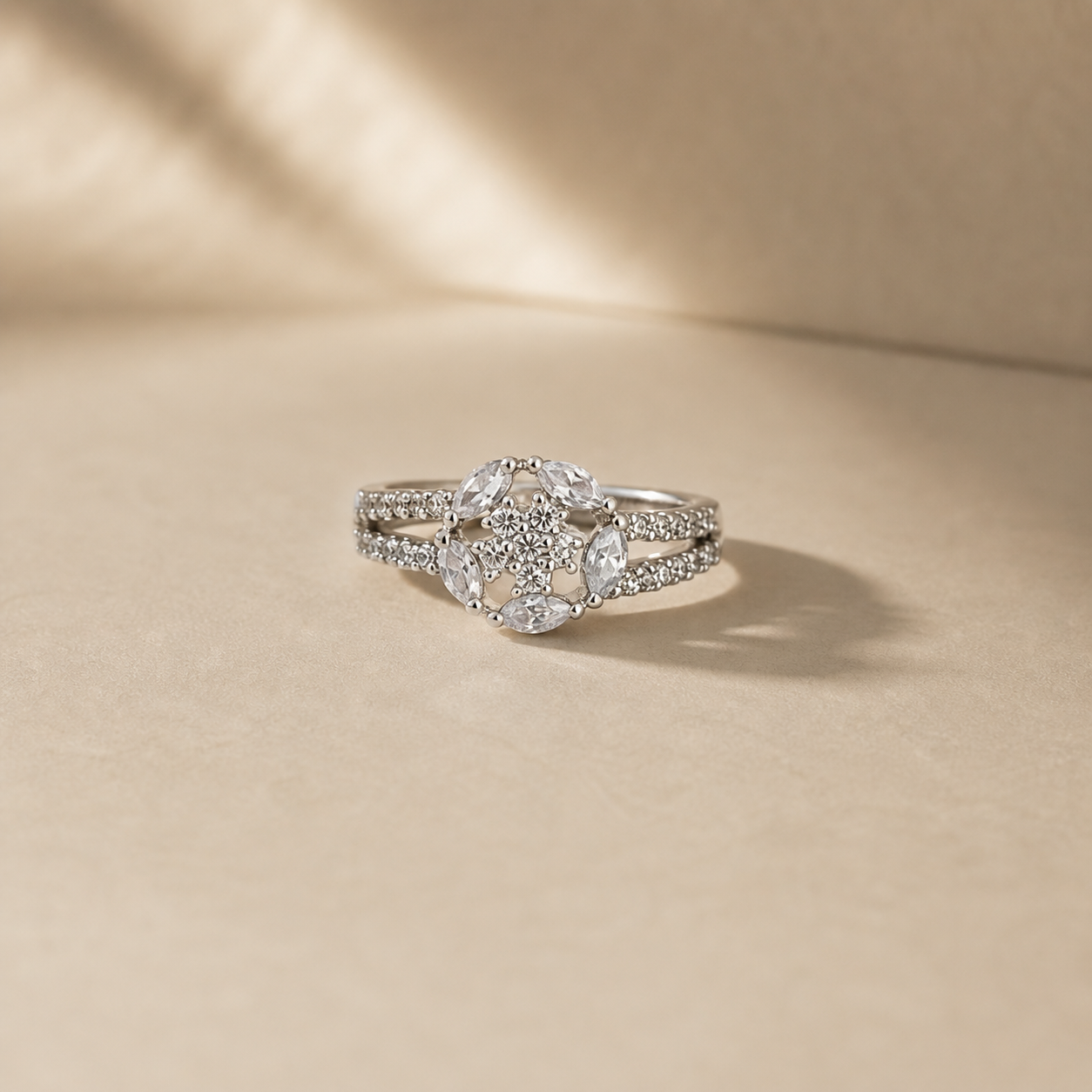 Celeste Bloom Halo Ring