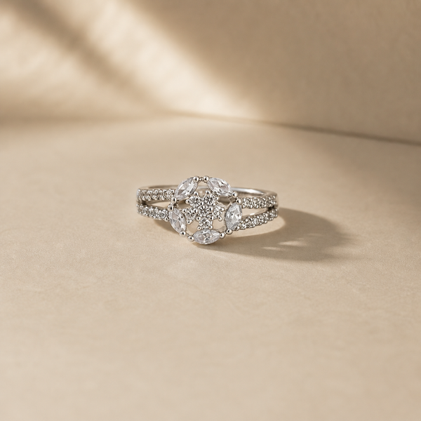 Celeste Bloom Halo Ring