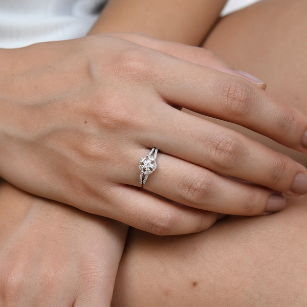 Celeste Bloom Halo Ring