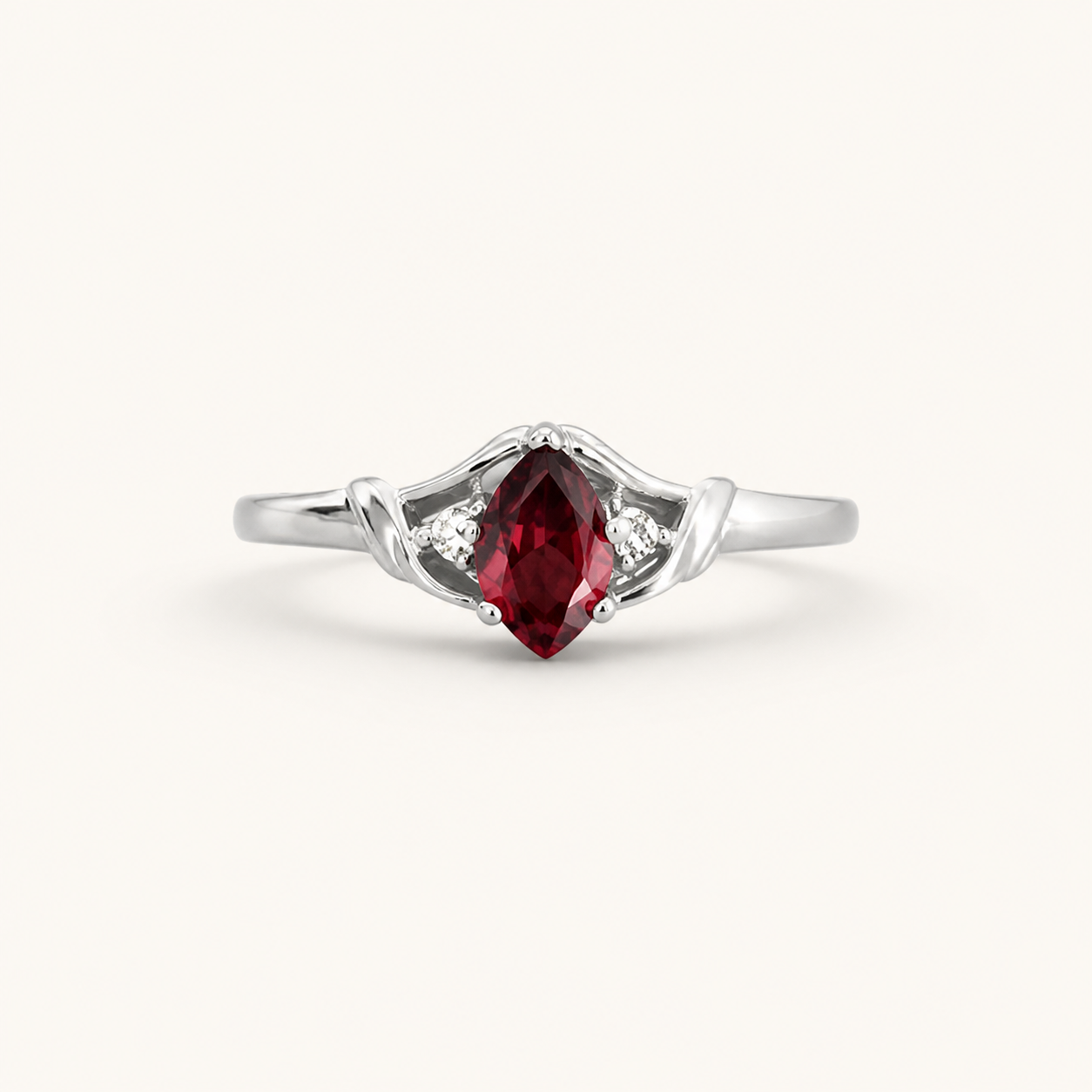 Crimson Leaf Ring