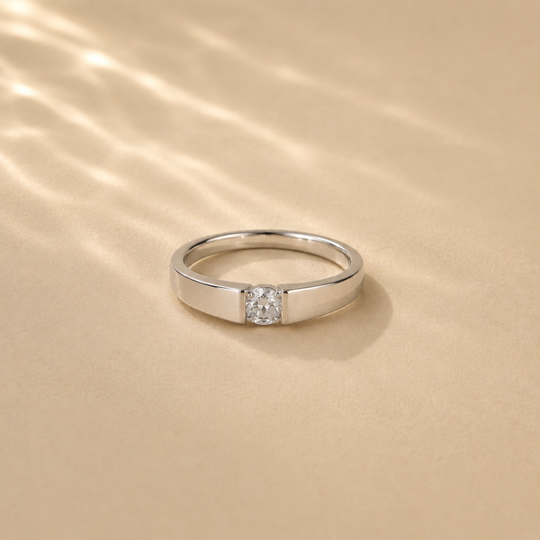 Luna Bar Solitaire Ring