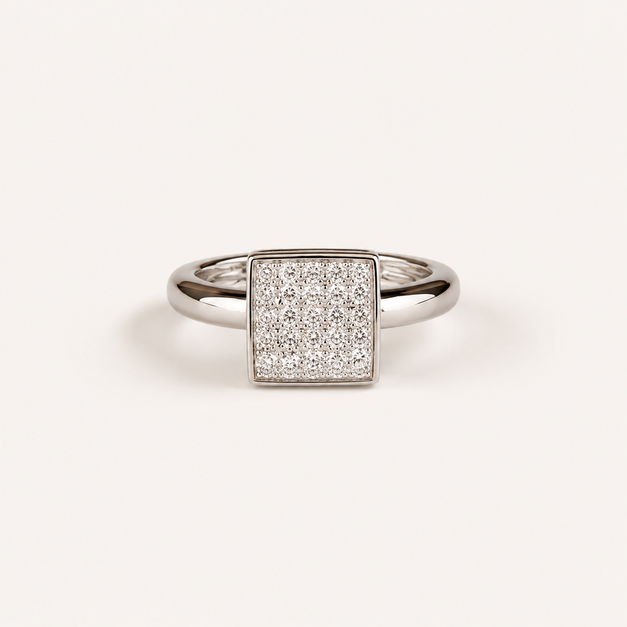 Celeste Square Pavé Ring