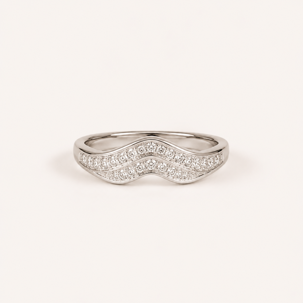 Celeste Wave CZ Ring