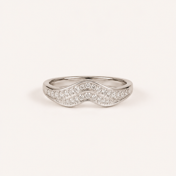 Celeste Wave CZ Ring