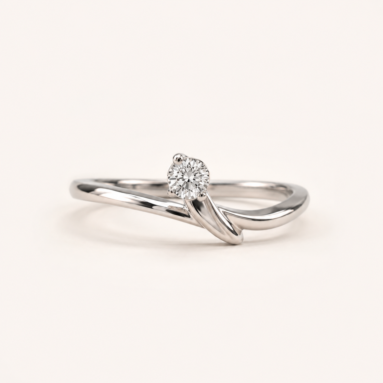 Elowen Twist Solitaire Ring