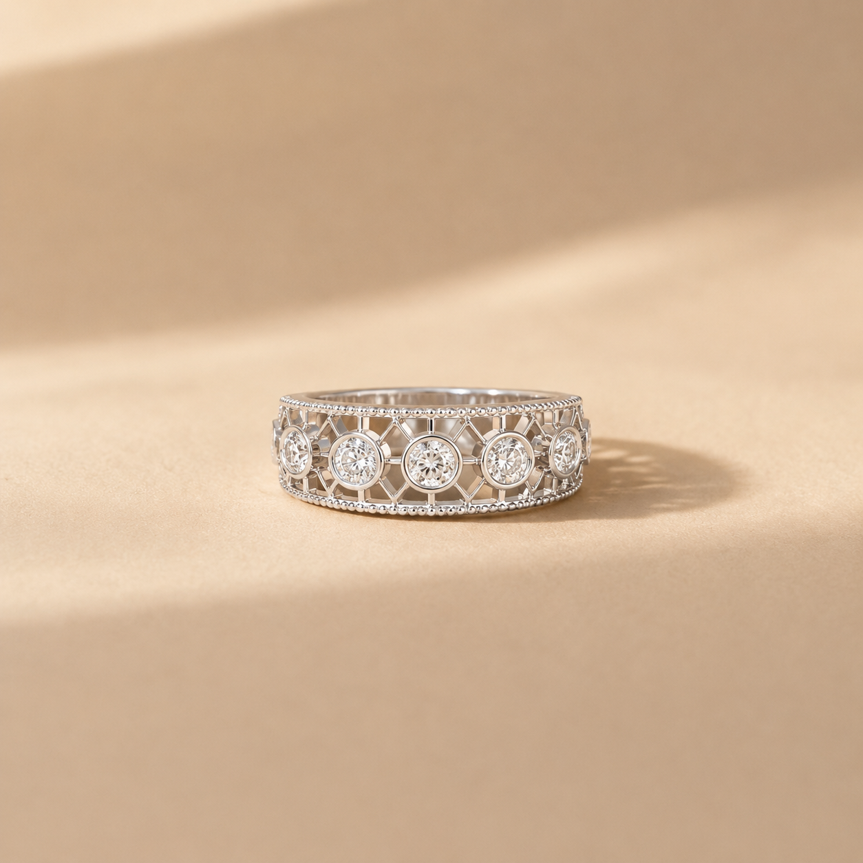 Aurielle Vintage Lattice Band Ring