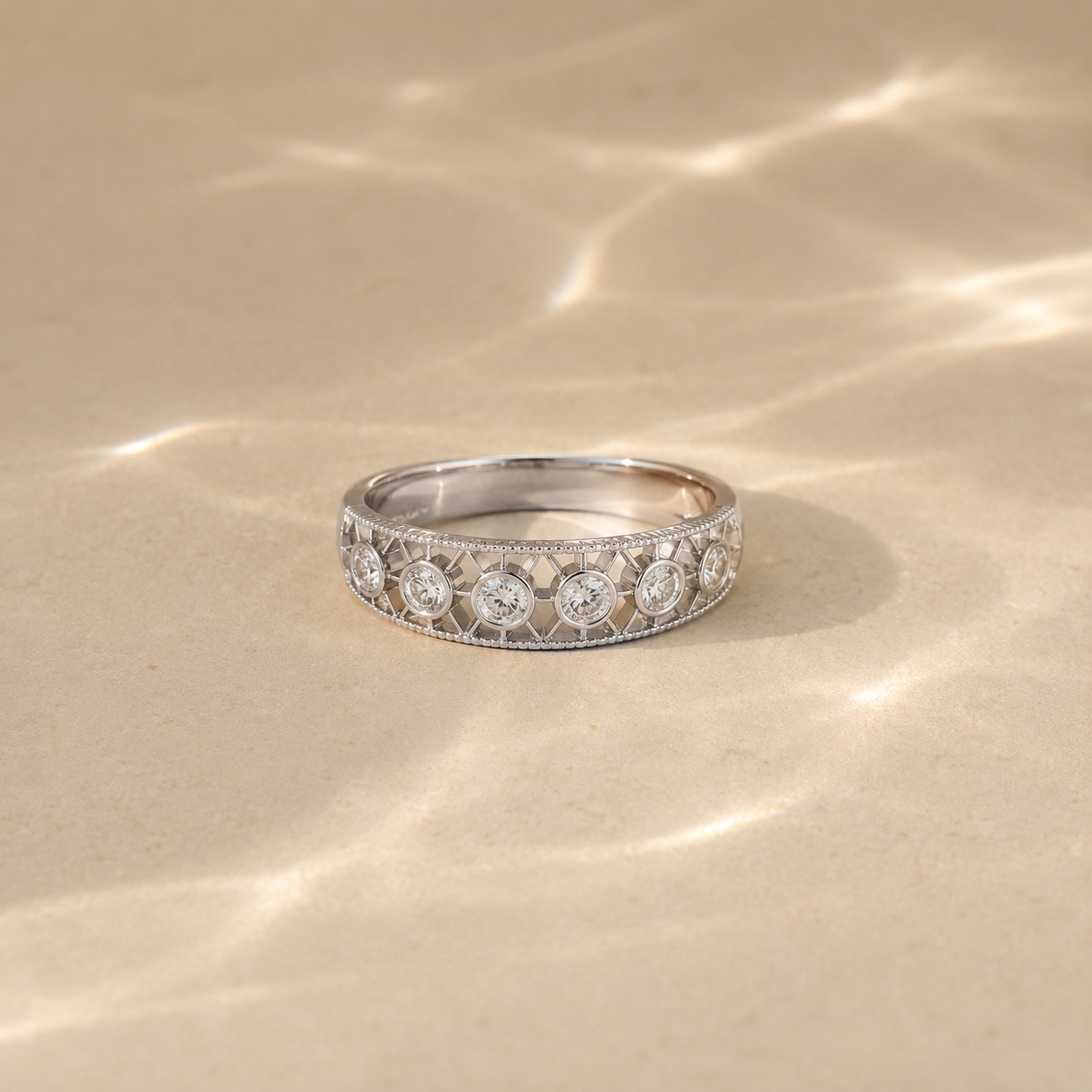 Aurielle Vintage Lattice Band Ring