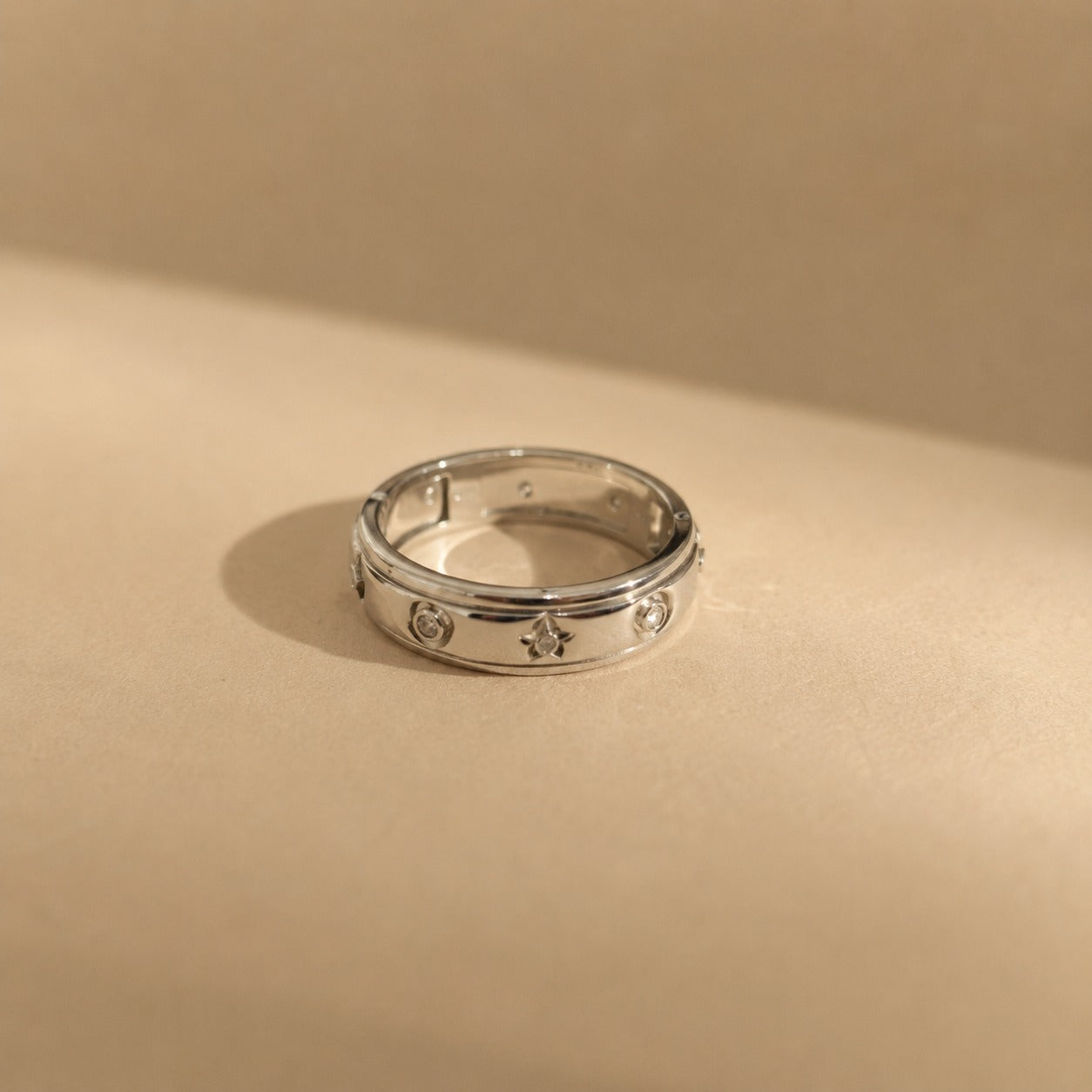 Celestia Starburst Band Ring