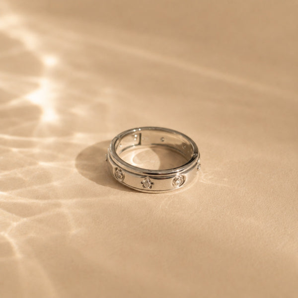 Celestia Starburst Band Ring