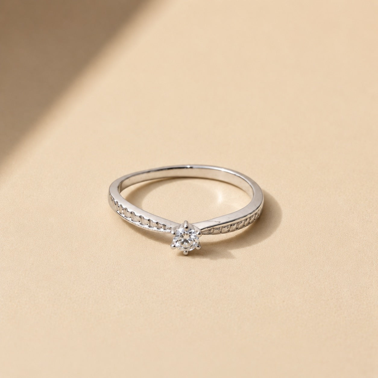 Celeste Petite Solitaire CZ Ring