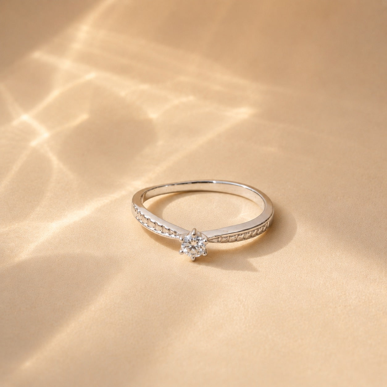 Celeste Petite Solitaire CZ Ring