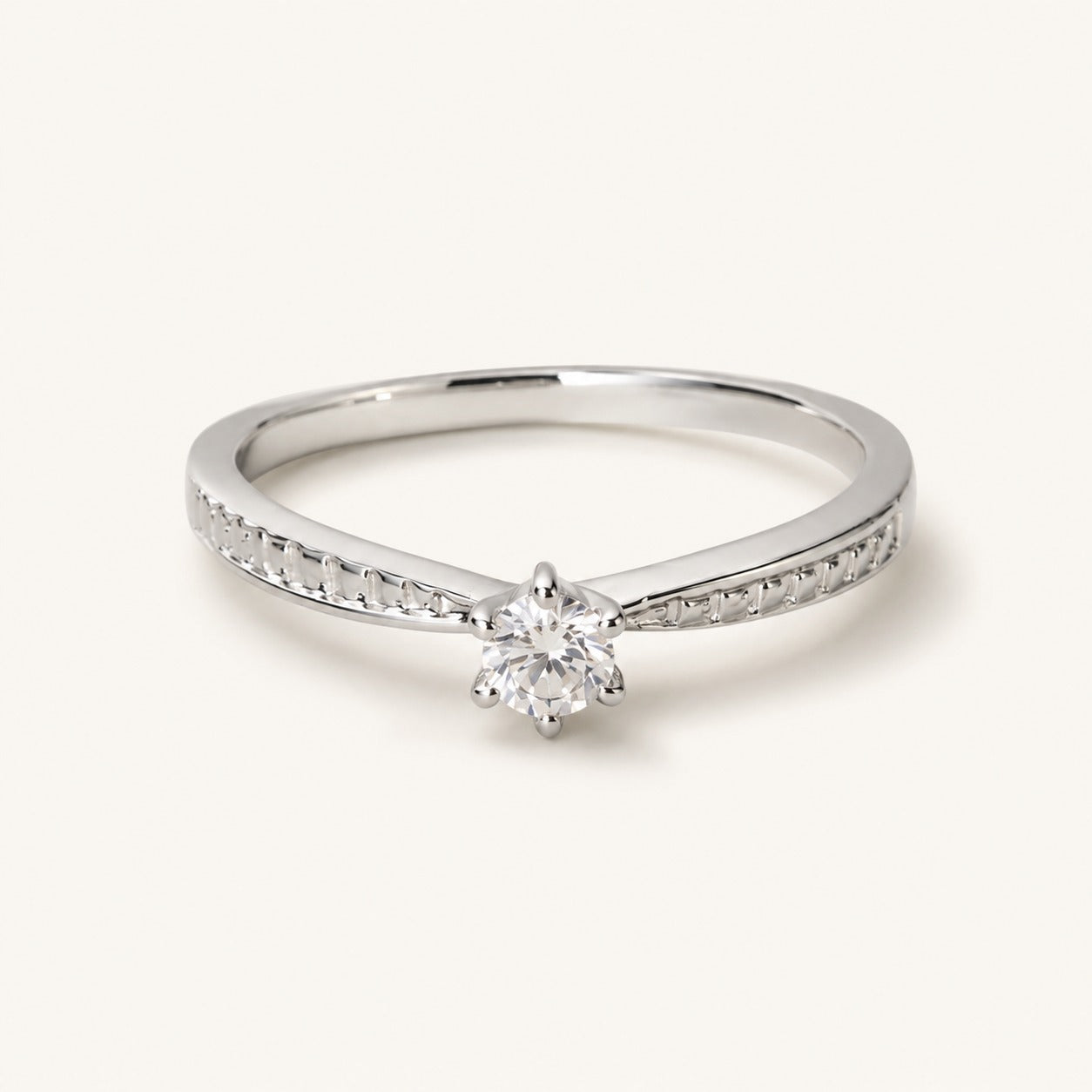 Celeste Petite Solitaire CZ Ring